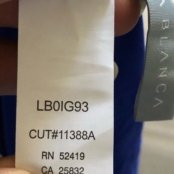 La Blanca Blue Hipster Swim Bikini Bottom 14 - Picture 10 of 11